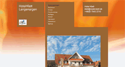 Desktop Screenshot of hotel-klett.de